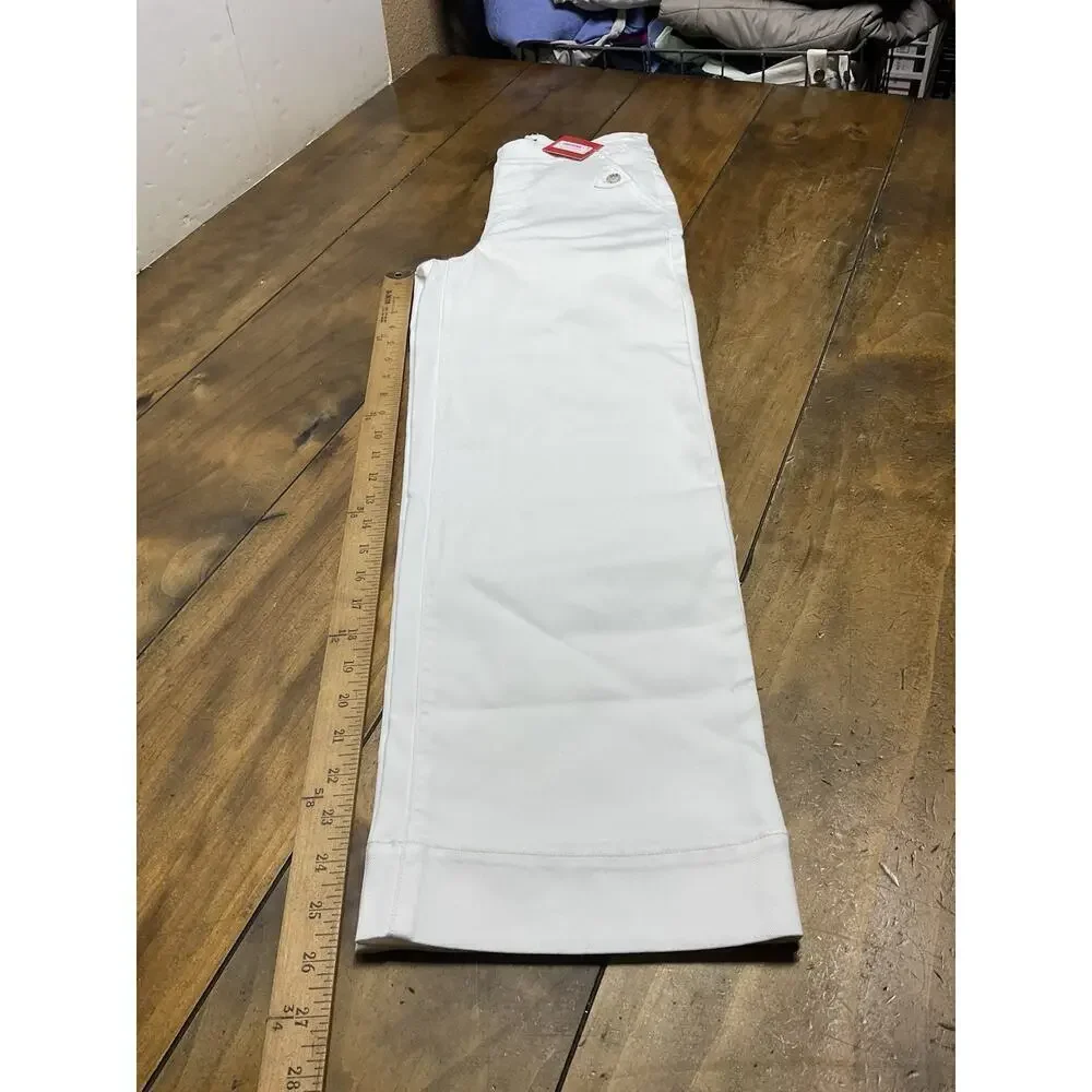 SPANX Stretch Twill Cropped Wide Leg Pant Bright White Size XS NWT
